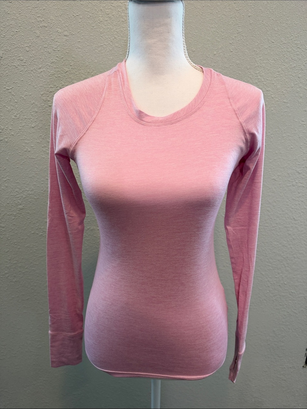 Fleo Pink Long Sleeve Crewneck Top